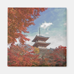 Imán Japón, Kyoto, Pagoda en color otoñal