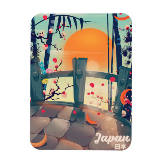 Imán Japón poster de vacaciones en flor de flores