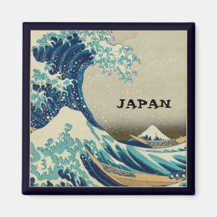 Imán Japón y el arte japonés / Gran ola de Kanagawa