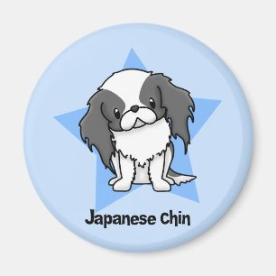 Imán Japonés Chin del negro de la estrella de Kawaii