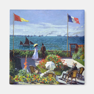 Imán Jardin à Sainte-Adresse por Claude Monet