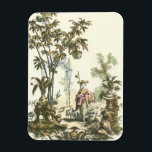 Imán Jardín asiático con mujeres y animales<br><div class="desc">Un bonito jardín de estilo asiático con varios animales y vigilado por una mujer atenta. La escena evoca los pensamientos del Jardín del Edén,  con una serpiente deslizándose en primer plano. ¡Un regalo perfecto para la persona de su vida que viaja bien por el mundo!</div>