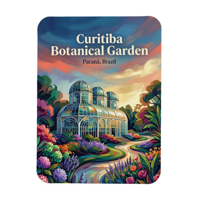 Imán Jardín Botánico de Curitiba Brasil (Vertical)