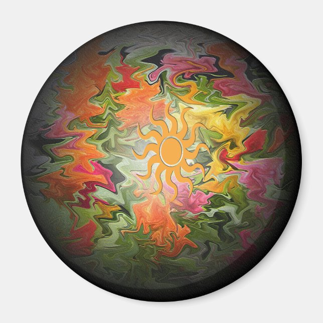 Imán Jardín con luz solar... (Frente)