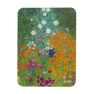 Imán Jardín de flores de Gustav Klimt