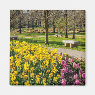 Imán Jardín de flores de la temporada de primavera