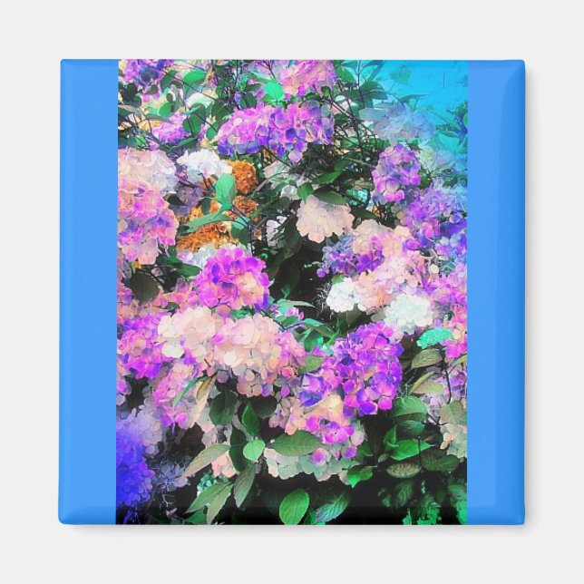 Imán Jardín de flores de mamá (Frente)