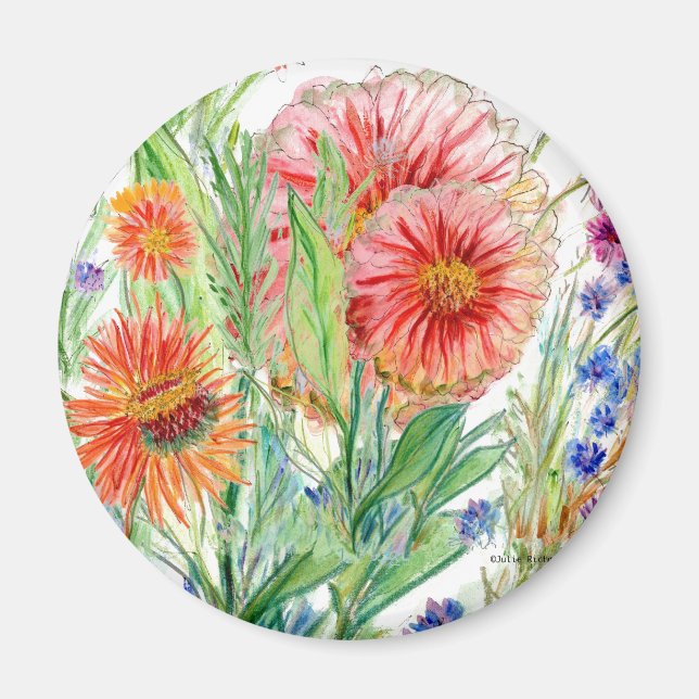 Imán Jardín de flores de segunda mano (Frente)