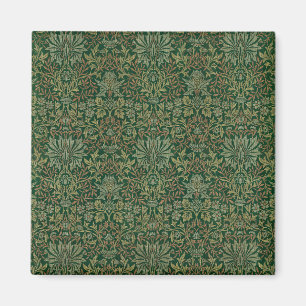 Imán Jardín de flores de William Morris - Verdes