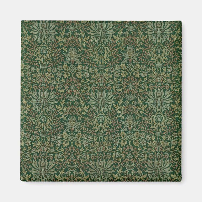 Imán Jardín de flores de William Morris - Verdes (Frente)