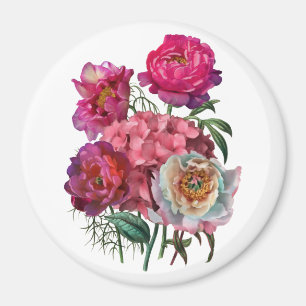 Imán Jardín de flores románticas