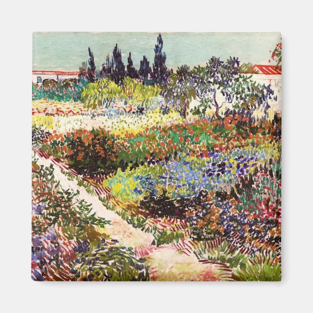 Imán Jardín De Flores Van Gogh En El Bella Artes Floral (Frente)