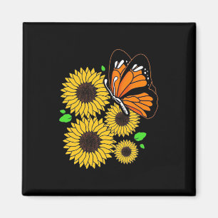 Imán Jardín de girasoles de mariposa