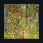 Imán Jardín de granja con Crucifijo por Gustav Klimt<br><div class="desc">Jardín de granja con Crucifijo (1911/1912) de Gustav Klimt es un simbolismo de la época victoriana vintage de la pintura religiosa de arte fino. Una escena natural con una variedad de flores alrededor de un crucifijo con Jesucristo en un jardín en una granja. Sobre el artista: Gustav Klimt (1862-1918) fue...</div>