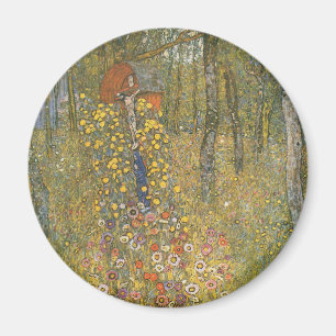 Imán Jardín de granja con crucifijo (por Gustav Klimt)