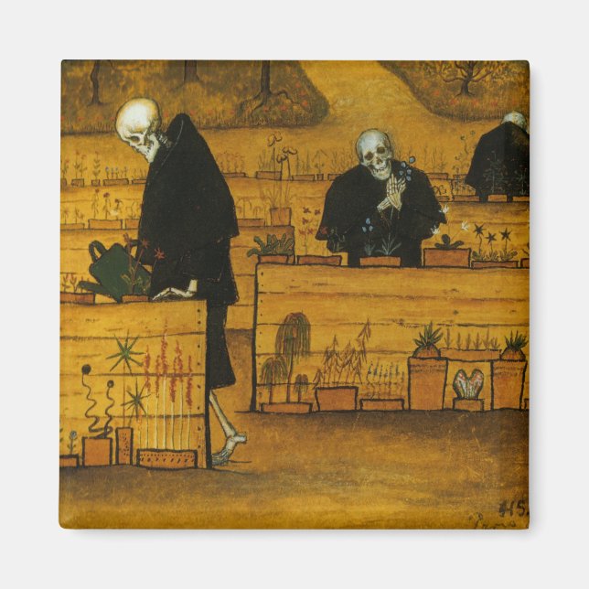 Imán Jardín de la Muerte (por Hugo Simberg) (Frente)