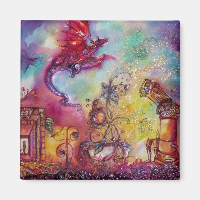 IMÁN JARDÍN DE LAS SOMBRAS PERDIDAS / DRAGÓN ROJO VOLAD (Frente)