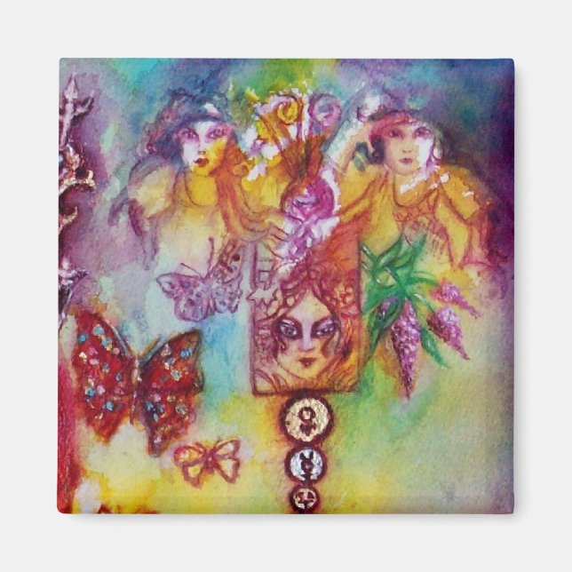 IMÁN JARDÍN DE LAS SOMBRILLAS PERDIDAS -FERIA Y MARIPOS (Frente)