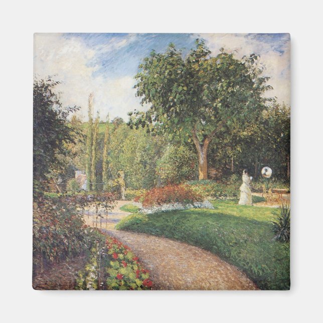 Imán Jardín de Les Mathurins en Pontoise por Pissarro (Frente)