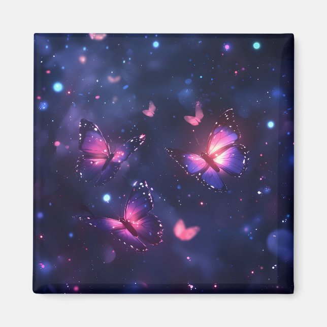 Imán Jardín de mariposas nocturnas celestiales (Frente)