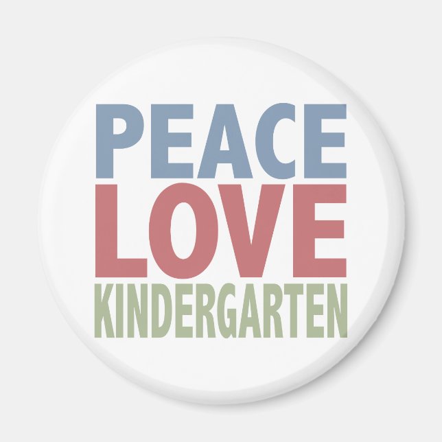 Imán Jardín de niños de Peace Love (Frente)