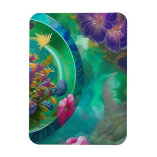 Imán Jardín de resumen floral