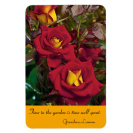 Imán Jardín de Rosa Refrigerator Magnet