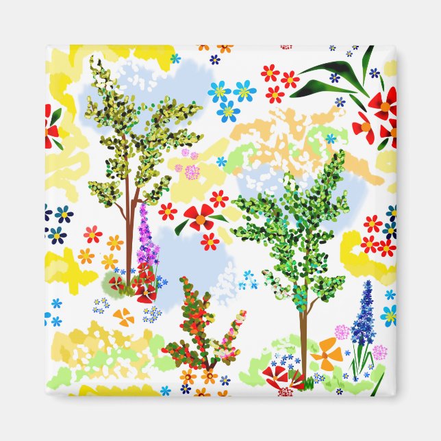 Imán Jardín de verano (Frente)