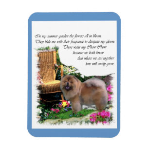 Imán Jardín de verano Chow Chow