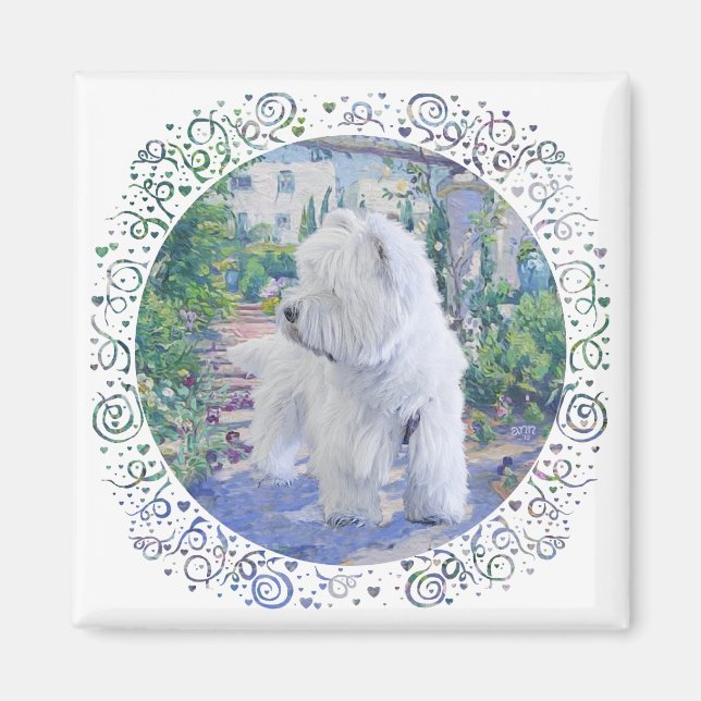 Imán Jardín de West Highland White Terrier (Frente)