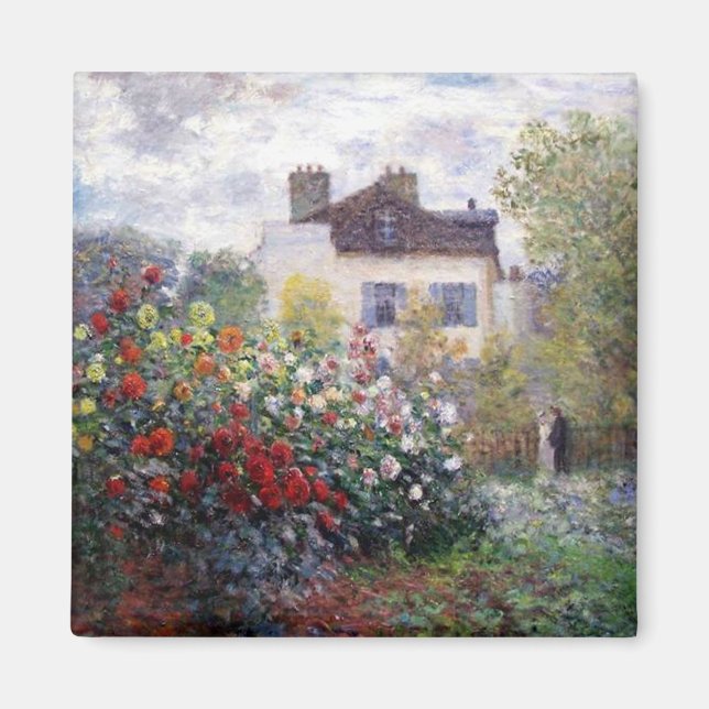 Imán Jardín en Giverny por Claude Monet Bella Artes Mag (Frente)