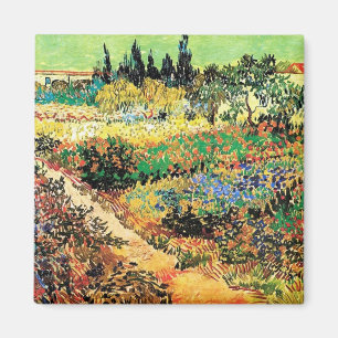 Imán Jardín florido con camino, Vincent van Gogh