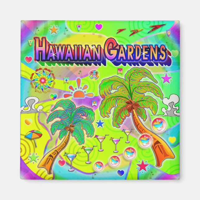 Imán Jardín Hawaiano Mind Focus Magnet (Frente)