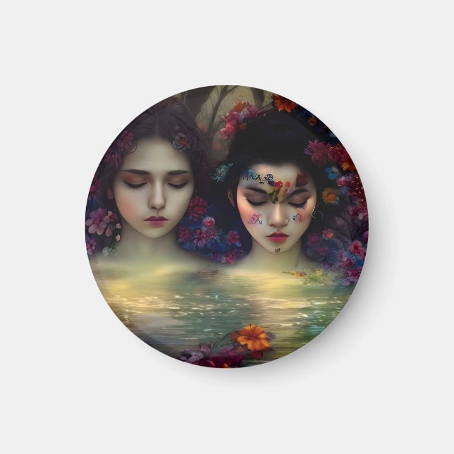 Imán Jardín místico: Sueños Florales (Frente)