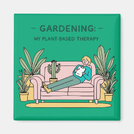 Imán - jardinería rosa