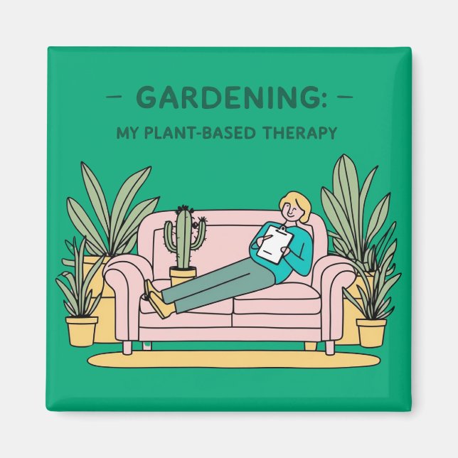 Imán - jardinería rosa (Frente)