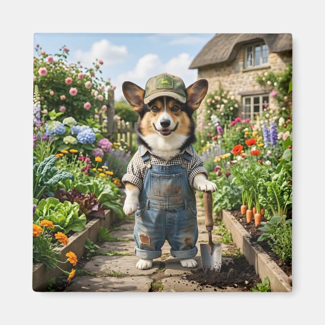 Imán Jardinero Corgi (Frente)