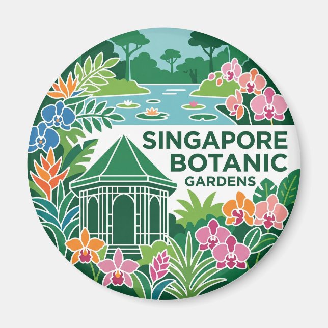 Imán Jardines Botánicos de Singapur Singapur (Frente)