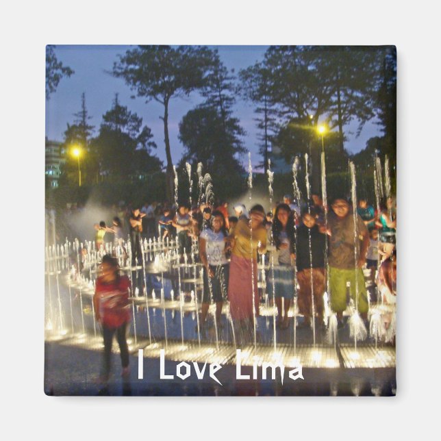 Imán Jardines de agua mágicos-Lima, Perú (Frente)