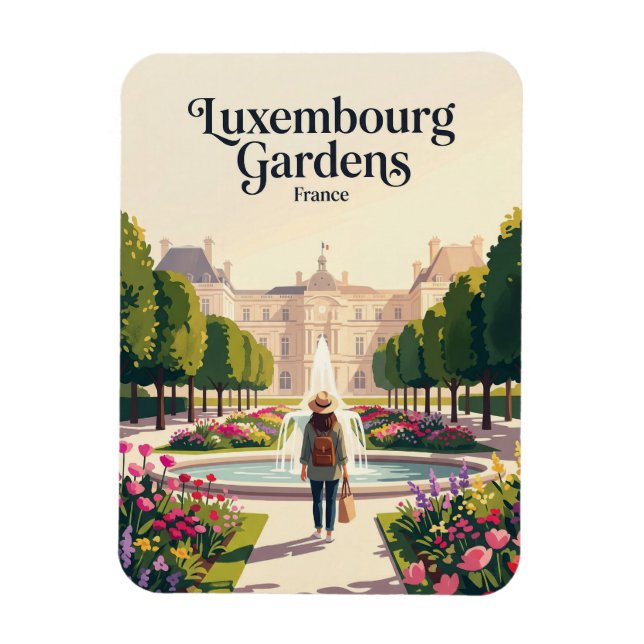 Imán Jardines de Luxemburgo Francia (Vertical)