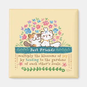 Imán Jardines de Mejores Amigos - Gatos Paisley y Migno