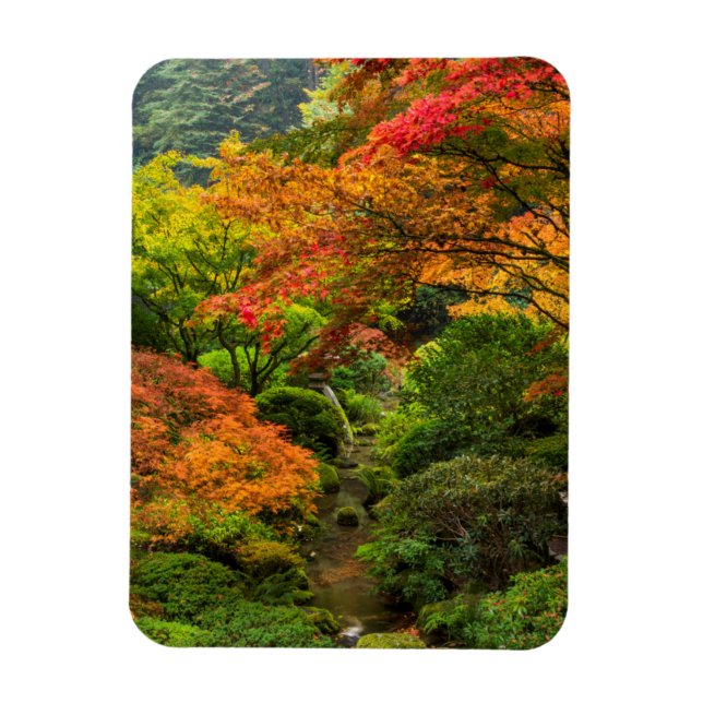 Imán Jardines Japoneses En Otoño En Portland, Oregón 2 (Vertical)