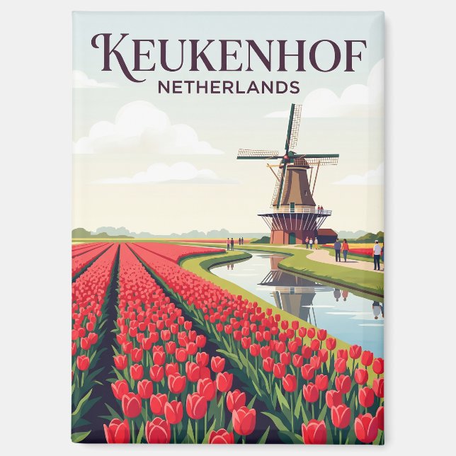 Imán Jardines Keukenhof Países Bajos (Anverso)