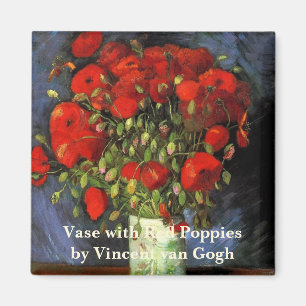 Imán Jarrón con amapolas rojas de Vincent van Gogh