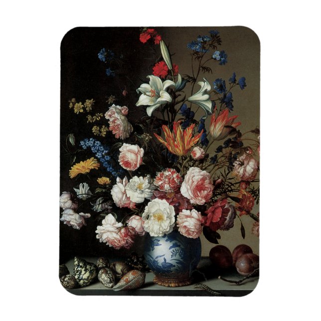 Imán Jarrón de flores junto a una ventana, Balthasar va (Vertical)