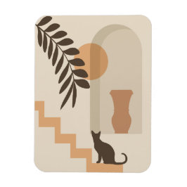 Imán Jarrón de hoja de escalera Gato, Arte geométrico a
