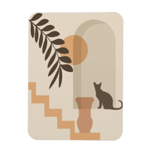 Imán Jarrón de hoja de escalera Gato, Arte geométrico a