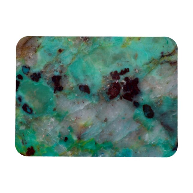 Imán Jasper de crisocola azul (Horizontal)