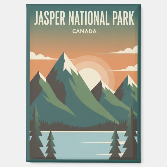 Imán Jasper National Park Canada Travel (Anverso)