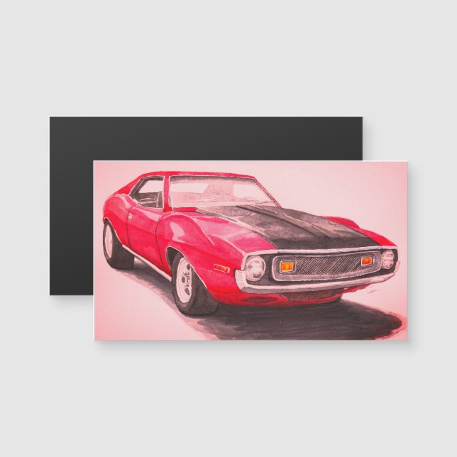 Imán Javelin Rojo 1974 (Anverso/Reverso)